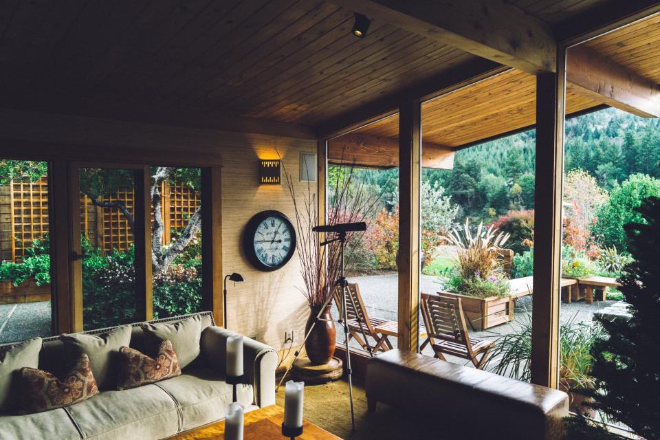 A tidy, welcoming living room